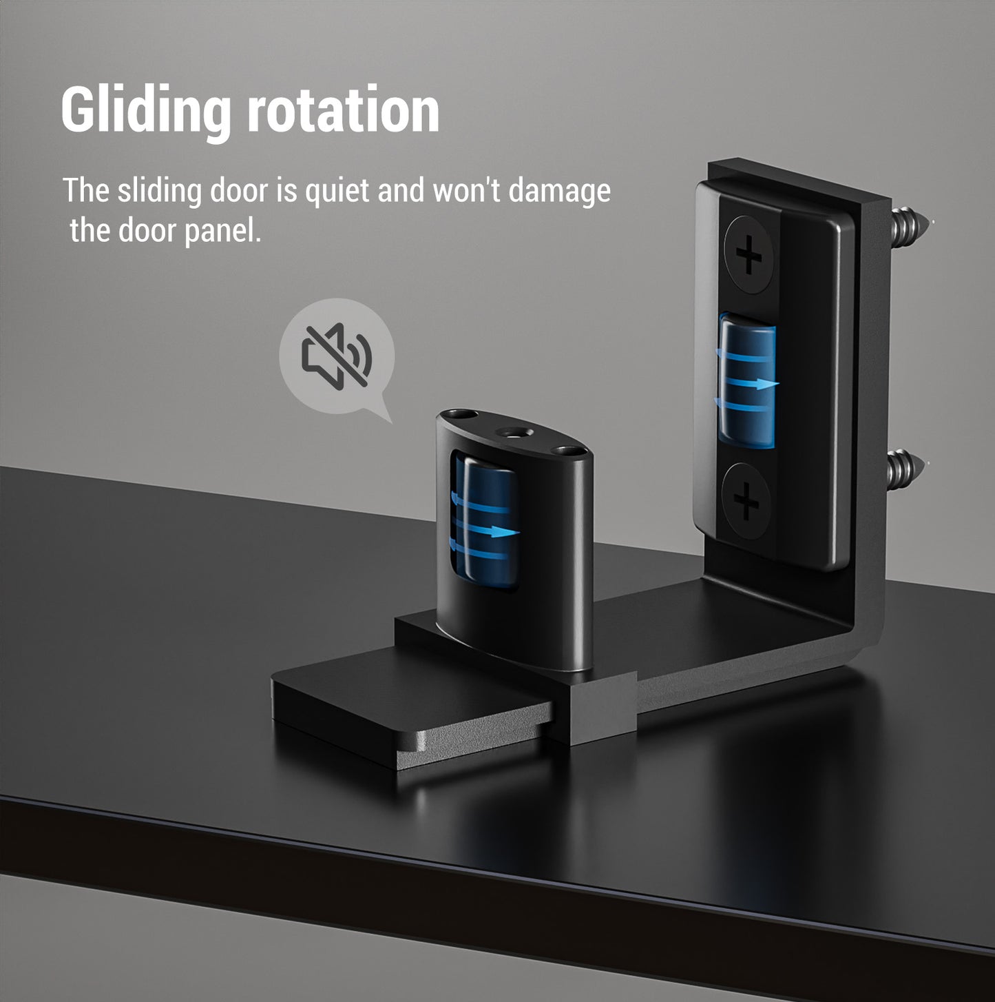 Wolfbird Einstellbar Bodenführung Wand/Tür Unterseite Schiebetür Bodenführung Klassisches Doppelrad Flach Style