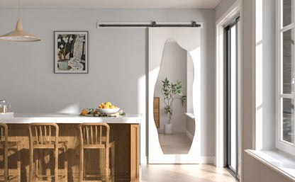 WOLFBIRD 6.6FT/200CM Quincaillerie De Porte Coulissante Kit Porte Coulissante Rail pour système de quincaillerie à célibataire porte