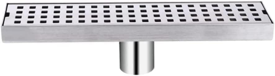 WOLFBIRD 40CM Duschrinne Edelstahl Ablaufrinne Bodenablauf,Selbstreinigender Siphon mit Geruchsstop, Haarsieb - Randablauf