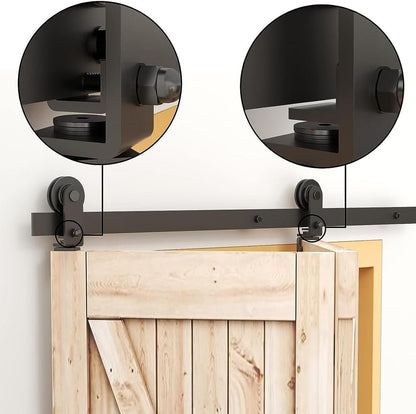 WOLFBIRD 3.5 ft/107 cm bi-folding sliding door fitting for one-sided fitting system, folding door kit, suitable for door openings from 80-100 cm (without door panels)