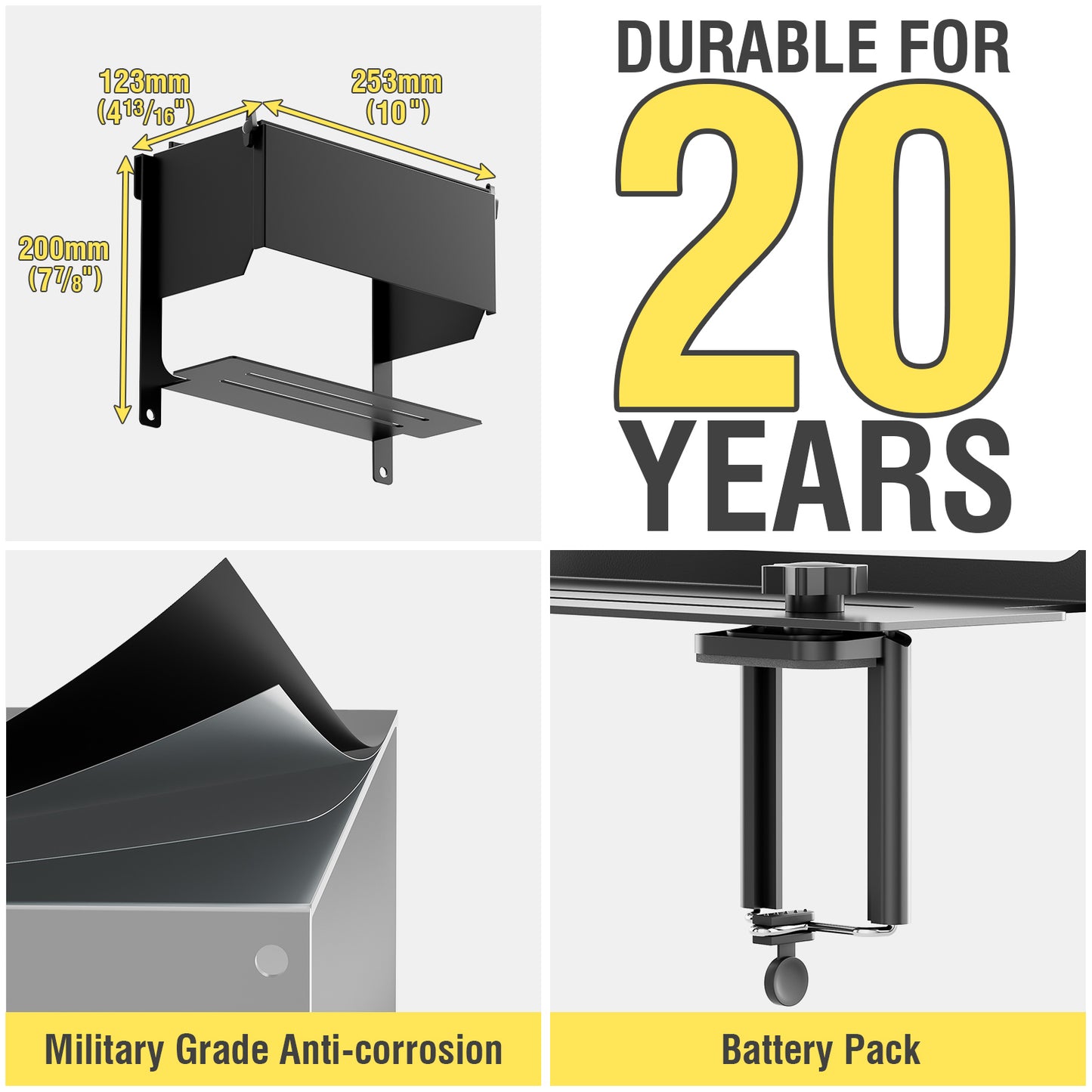 Telefon Zaun Halterung mit verstellbarem Schatten, Zaun Halterung mit Power Bank Clip für iPhone, Samsung, GoPro, Mevo Start und andere Action Kameras, Game Changer Montage Kit für Baseball, Tennis