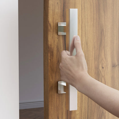 WOLFBIRD 30CM Scheunentorgriff, Schiebetür zieht-Griff, Schwarz Türgriff, Schiebetür Handgriff, Küchengriffe, Schiebe Türgriff, für Eine Holztür, Rostfreier Stahl