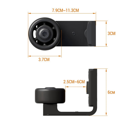 Wolfbird Einstellbar Bodenführung Wand/Tür Unterseite Schiebetür Bodenführung Klassisches Doppelrad Black Style