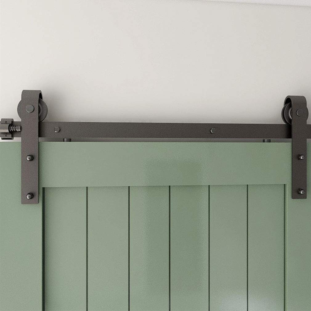 Wolfbird Sliding Door Fitting 200 cm / 6.6 ft Sliding Door System Sliding Rail Wooden Sliding Door Fitting Set for Double Doors