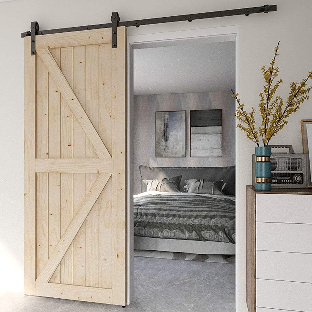 Wolfbird 305CM/10FT Schiebetür Beschlag Schiebetürsystem Gleitschiene Holzschiebetür Schiebetürbeschlag Set