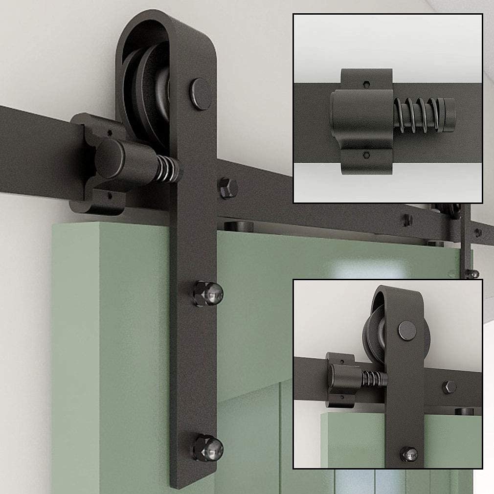 Wolfbird 244CM/8FT Schiebetür Beschlag Schiebetürsystem Gleitschiene Holzschiebetür Schiebetürbeschlag Set