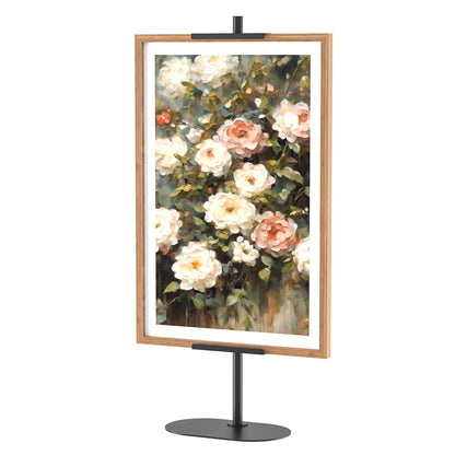 WOLFBIRD Bilderrahmenständer Zeichenbrett-Präsentationsständer verstellbarer Tischplatte Rahmen Halter, Metall Display Stand für Kunstwerk Leinwand in Häusern oder Büros, schwarz