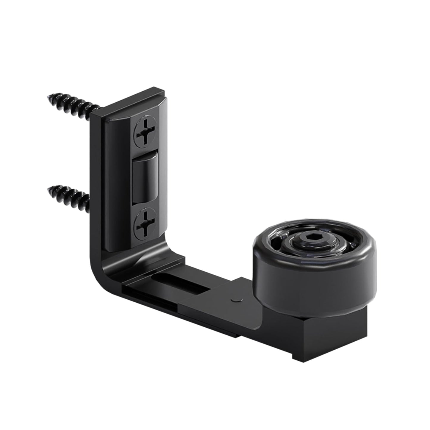 Wolfbird Adjustable Sliding Door Floor Guide, Universal Style,Wall Mounted Barn Door Floor Guide Roller Bottom Bracket, Suitable Door Thickness 2.5cm-6cm, Black（2PCS