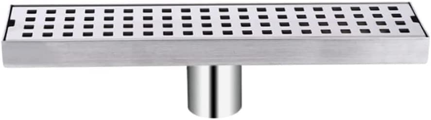 WOLFBIRD 30CM Duschrinne Edelstahl Ablaufrinne Bodenablauf,Selbstreinigender Siphon mit Geruchsstop, Haarsieb - Randablauf 304