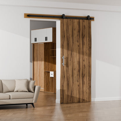 WOLFBIRD 24CM Scheunentorgriff, Schiebetür zieht-Griff, Schwarz Türgriff, Schiebetür Handgriff, Küchengriffe, Schiebe Türgriff, für Eine Holztür, Rostfreier Stahl