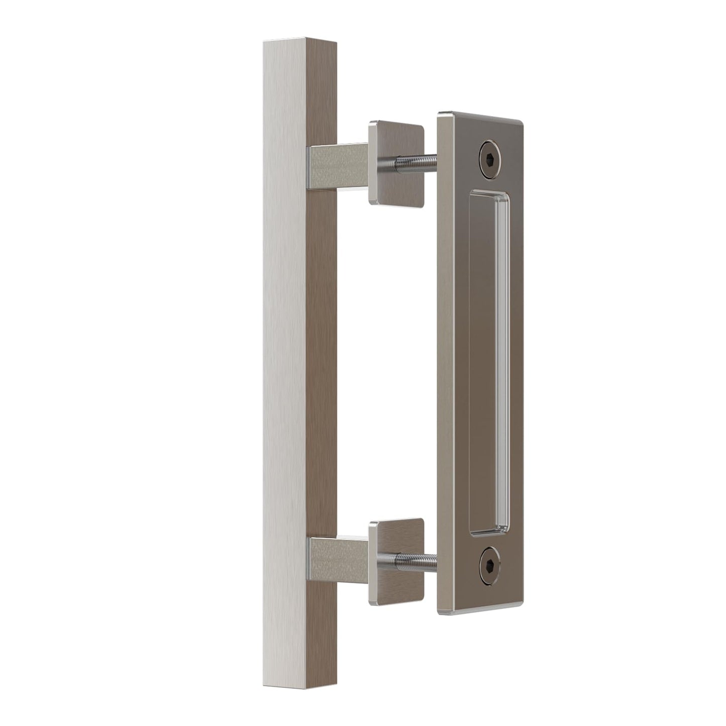 WOLFBIRD 30CM Scheunentorgriff Schiebetür zieht-Griff Rostfreier Stahl Doppelseitige Eingebettet Silber