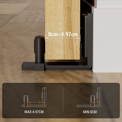 Wolfbird Einstellbar Bodenführung Wand/Tür Unterseite Schiebetür Bodenführung Klassisches Doppelrad Flach Style