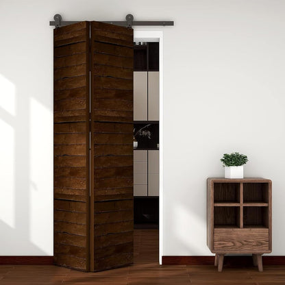 WOLFBIRD 3.5 ft/107 cm bi-folding sliding door fitting for one-sided fitting system, folding door kit, suitable for door openings from 80-100 cm (without door panels)