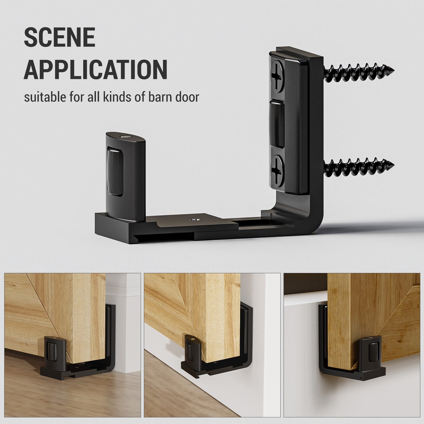 Wolfbird Einstellbar Bodenführung Wand/Tür Unterseite Schiebetür Bodenführung Klassisches Doppelrad Flach Justieren Style