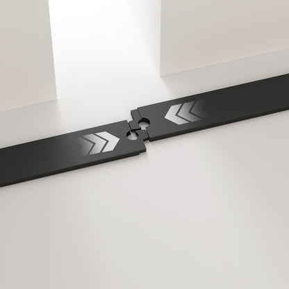 Wolfbird 152CM/5FT Schiebetürbeschlag Schiebetürsystem Gleitschiene Holzschiebetür Schwarz Set