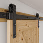 Sliding Barn Door Kit 10FT/300CM Black Heavy Duty Barn Door Sliding Hardware Track Kit for Single Wood Door 150CM Wide
