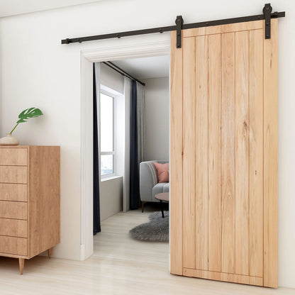 WOLFBIRD 122CM/4FT Quincaillerie De Porte Coulissante Kit Porte Coulissante Rail pour système de quincaillerie à célibataire porte