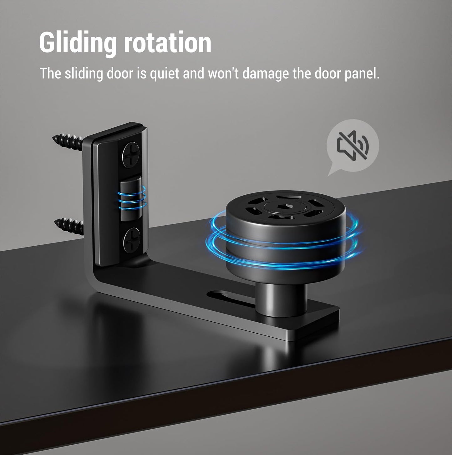 WOLFBIRD Adjustable Floor Guide Black Lower Guide for Sliding Wooden Door Wall/Door