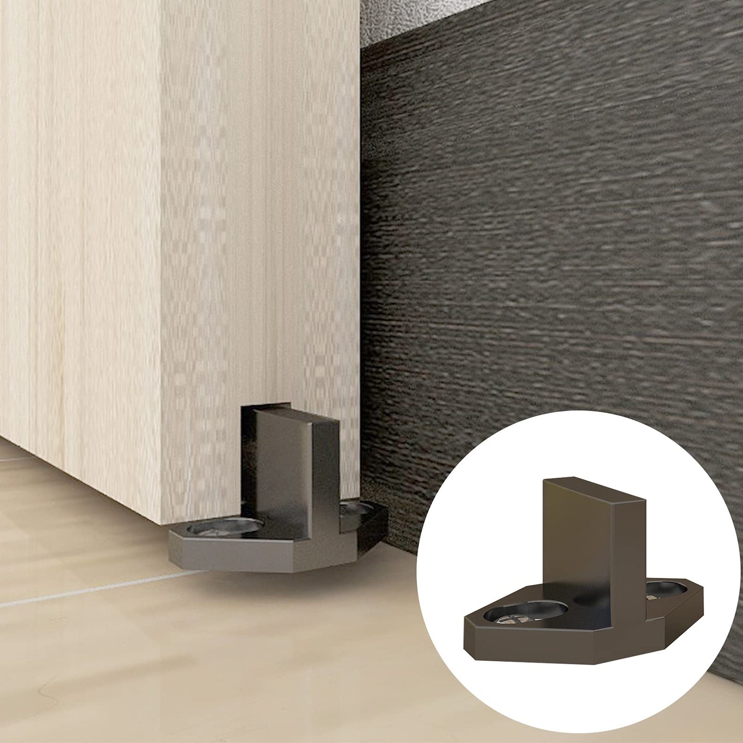 WOLFBIRD 6FT/1.8M Stainless Steel Sliding Door Accessories, For 0.9M Hardware Rail Kit for Wooden Doors