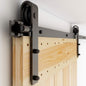 Sliding Barn Door Kit 8FT/240CM Black Heavy Duty Barn Door Sliding Hardware Track Kit for Single Wood Door 120CM Wide