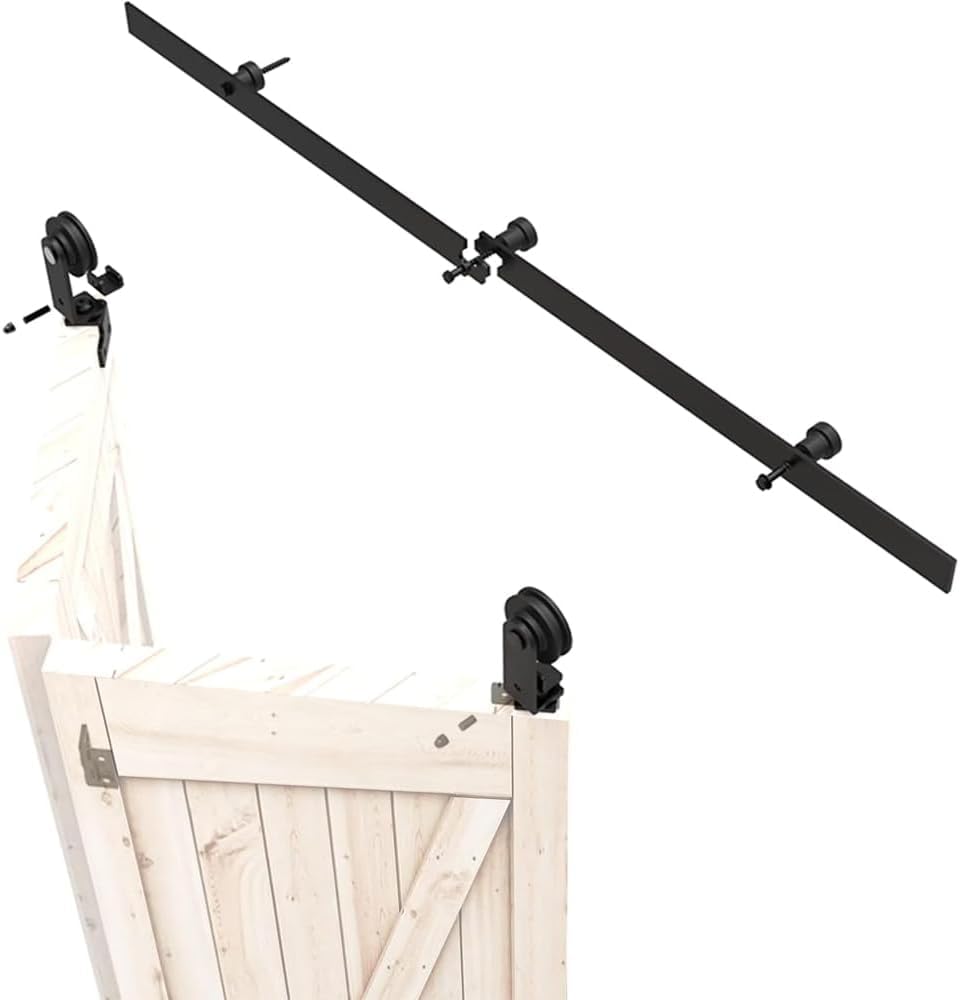 WOLFBIRD 3.5 ft/107 cm bi-folding sliding door fitting for one-sided fitting system, folding door kit, suitable for door openings from 80-100 cm (without door panels)