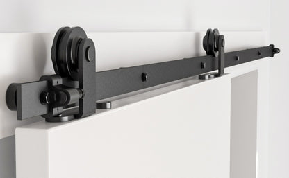 WOLFBIRD 6.6FT/200CM Quincaillerie De Porte Coulissante Kit Porte Coulissante Rail pour système de quincaillerie à célibataire porte
