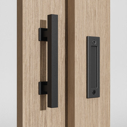 WOLFBIRD 30CM Schiebetürgriff, Scheunentorgriff, Doppelseitiger Griff, Schwarz Türgriff, Schiebetür Handgriff, Küchengriffe, Schiebe Türgriff, für Eine Holztür, Schranktür