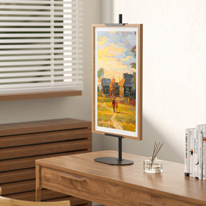 WOLFBIRD Bilderrahmenständer Zeichenbrett-Präsentationsständer verstellbarer Tischplatte Rahmen Halter, Metall Display Stand für Kunstwerk Leinwand in Häusern oder Büros, schwarz