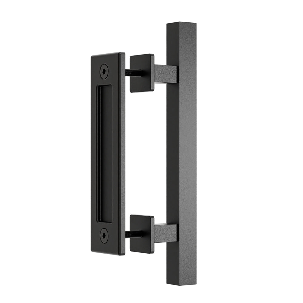 WOLFBIRD 30CM Schiebetürgriff, Scheunentorgriff, Doppelseitiger Griff, Schwarz Türgriff, Schiebetür Handgriff, Küchengriffe, Schiebe Türgriff, für Eine Holztür, Schranktür