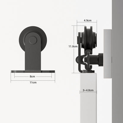 WOLFBIRD 6.6FT/200CM Quincaillerie De Porte Coulissante Kit Porte Coulissante Rail pour système de quincaillerie à célibataire porte