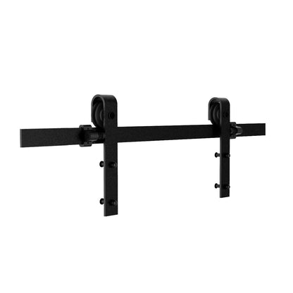 Wolfbird 152CM/5FT Schiebetürbeschlag Schiebetürsystem Gleitschiene Holzschiebetür Schwarz Set