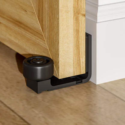 Wolfbird Einstellbar Bodenführung Wand/Tür Unterseite Schiebetür Bodenführung Klassisches Doppelrad Black Style