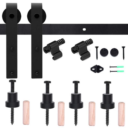 Wolfbird 213CM/7FT Schiebetür Beschlag Schiebetürsystem Gleitschiene Holzschiebetür Schiebetürbeschlag Set