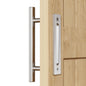 WOLFBIRD 24cm Sliding Barn Door Handle Double Sided No Need Grooving Door Handle Double Sided Stainless Steel Swing Doors Handle