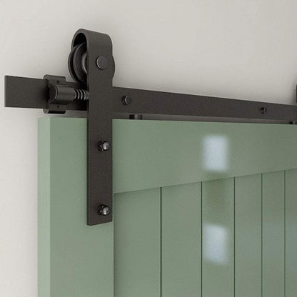 WOLFBIRD 243cm/8ft Sliding Door Hardware Kit, Accessories for Sliding Doors, Soft and Quiet, Easy to Install, Fits Double Door Style 1