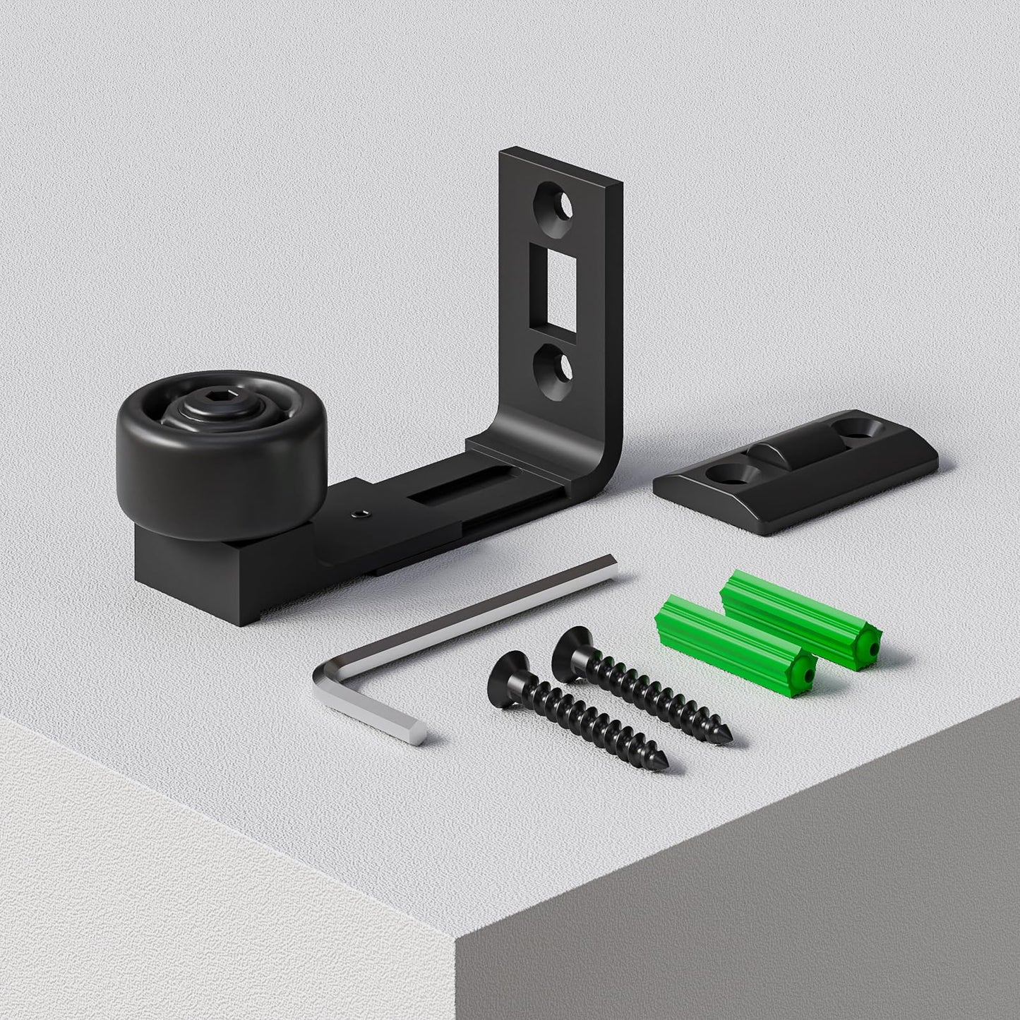 Wolfbird Einstellbar Bodenführung Wand/Tür Unterseite Schiebetür Bodenführung Klassisches Doppelrad Black Style