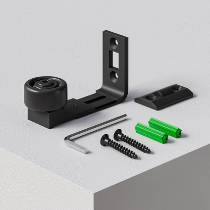 Wolfbird Einstellbar Bodenführung Wand/Tür Unterseite Schiebetür Bodenführung Klassisches Doppelrad Black Style