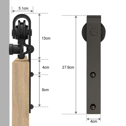 Wolfbird 305CM/10FT Schiebetür Beschlag Schiebetürsystem Gleitschiene Holzschiebetür Schiebetürbeschlag Set
