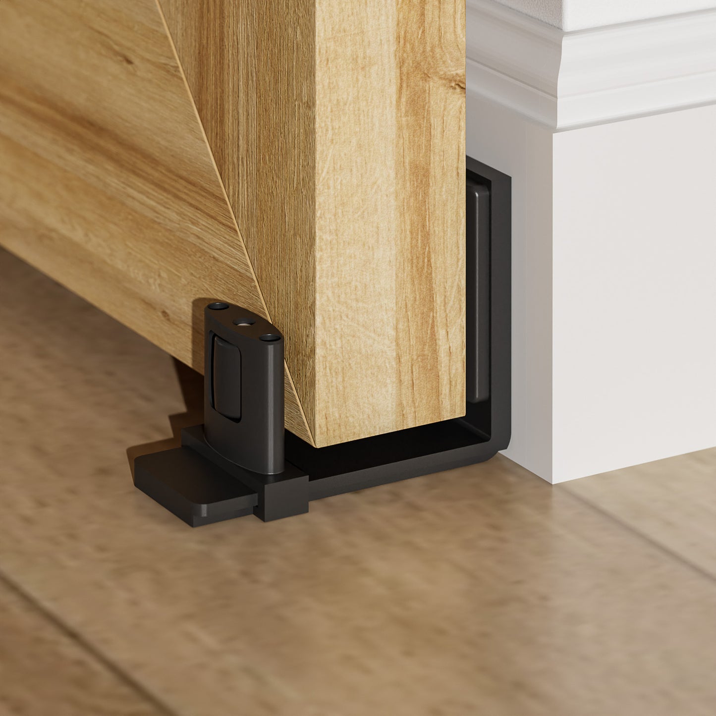 Wolfbird Einstellbar Bodenführung Wand/Tür Unterseite Schiebetür Bodenführung Klassisches Doppelrad Flach Style