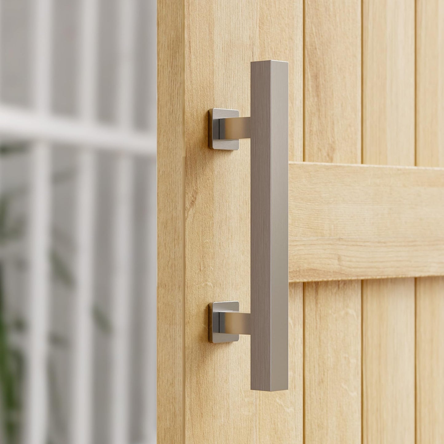 WOLFBIRD 30CM Scheunentorgriff Schiebetür zieht-Griff Rostfreier Stahl Doppelseitige Eingebettet Silber