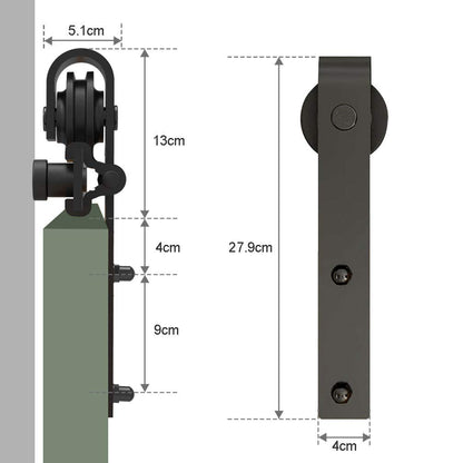 Wolfbird 244CM/8FT Schiebetür Beschlag Schiebetürsystem Gleitschiene Holzschiebetür Schiebetürbeschlag Set