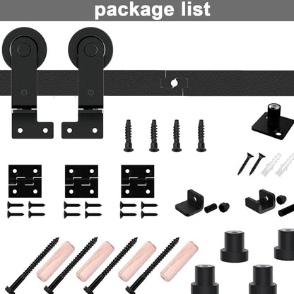 WOLFBIRD 3.5 ft/107 cm bi-folding sliding door fitting for one-sided fitting system, folding door kit, suitable for door openings from 80-100 cm (without door panels)