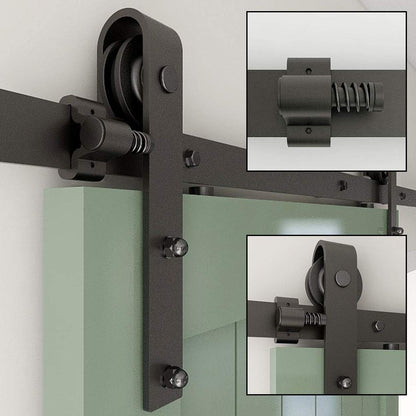 Wolfbird 244 cm / 8 ft Sliding Door Fitting Sliding Door System Sliding Rail Wooden Sliding Door Fitting Set for Double Doors