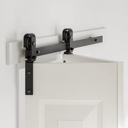 WOLFBIRD Bifold Schiebetürbeschlag Schiebetürsystem Schiebetür Komplettset 76.4CM Türplatten Breit (für 71CM Türöffnung Breit)